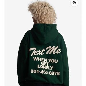 Text Me When You Get Lonely Heavyweight Hoodie - Lonely Ghost